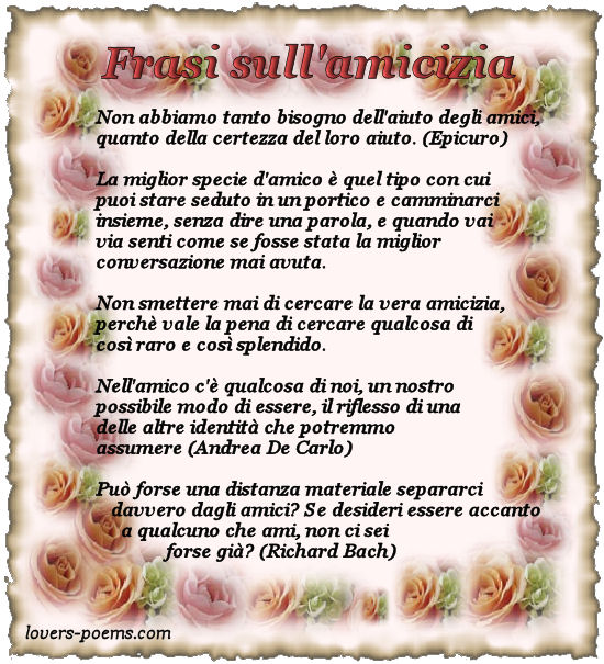 Frasi d'amicizia