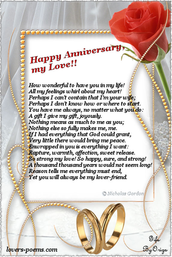 Love Poems, Quotes, Messages: Anniversary Love Poem