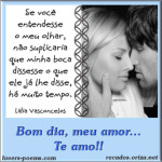Bom dia! O amor  feito de infinito!!