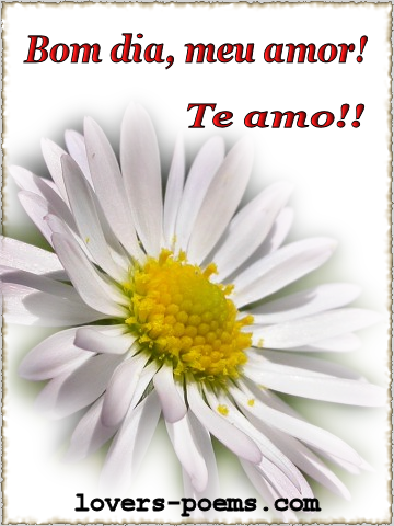 Bom dia, amor, te amo!