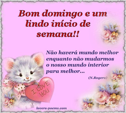 Carto de "bom domingo"... carregando...