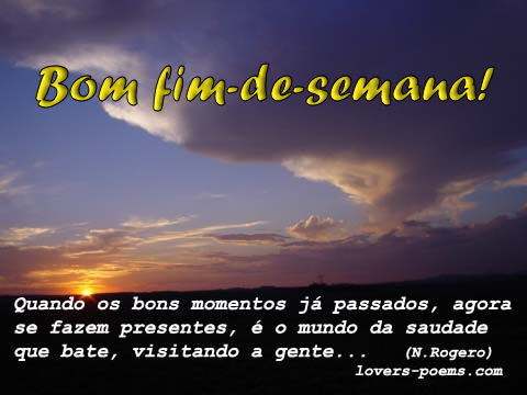 Bom fim de semana