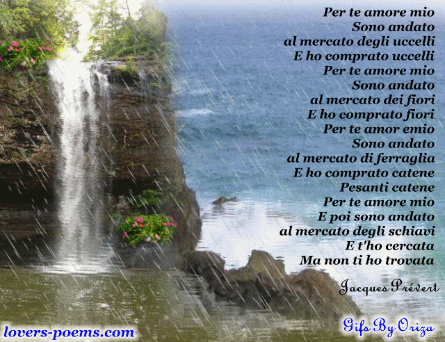 per te amore mio. Per te, amore mio
